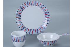 China FDA Approved 16pc Melamine Dinnerware Set For Indoor supplier