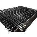 China Black Square Tube Zinc Steel Spear Top Picket Fence Steel Metal Tubular Fence manufacturer