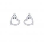 0.22 Carats Lab Created Diamond Hoop Earrings VVS Clarity HPHT Round Cut for sale