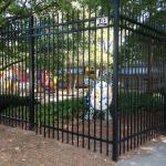 Galvanized Wrought Iron Garden Steel Tubular Fencing for sale