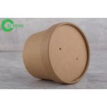 Drink / Snack Kraft Paper Cups 350 Ml Anti Water With Paper Cover Eco Friendly for sale