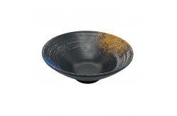 China Restaurant Plastic Ramen Melamine Soup Bowl With V Shape Galaxy Pattern supplier