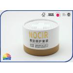 White Customized 4c Printed Coated Paper Packaging Tube Silver Hot Stamping for sale