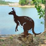 High Durable Rust-Resistant Garden Metal Decorations Opossum Shape