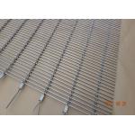 Building Decorative Wire Mesh Cladding , Rod Woven Decorative Metal Mesh for sale