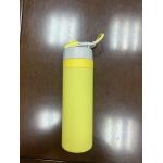 China 500ML Foldable Silicone Water Bottle Drinking Food Grade OEM 9x23cm for sale