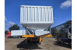 China 60cbm large auger bulk animal feed powder bulk feed transport trailer truck supplier