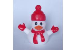 China LED Light Up Bath Christmas Rubber Duck Non Phthalate With Snowman Shape supplier