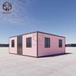 Prebuilt Flat Pack 20ft Expandable Container House With Ensuite PVC Floor for sale