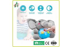 China 23.9cm Cuddle Stuffed Animals , OEM Talking Elephant Plush Toy With Music supplier