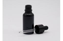 China Custom Empty 30ml Essential Oil Diffuser Bottles Black Lid supplier