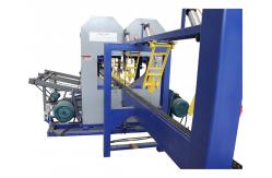 China 2 Heads Vertical Band Sawmill Small Logs Wood Processing Line With Platform supplier