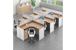 China Modern Cubicle Office Furniture Modular Workstation Partition For 4 Clerk supplier