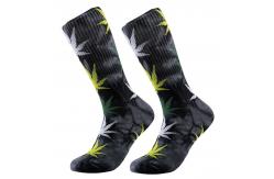 China Tie Dye Maple Leaf Tide Socks High Ankle Spring And Summer supplier