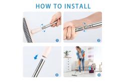 China V Shaped Bristles Floor Scrub Brush With Long Handle supplier