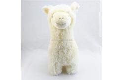 China Soft Standing Creative Plush Llama Alpaca Toy Custom Safe Kids Playing Embroidery Doll supplier