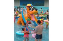 China Double Flume Mini Pool Slide Fiberglass Children Swimming Pool Dog Slide Anti UV supplier