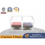 Smooth 2 Grid Acrylic Poker Discard Holder For Casino Table Games for sale
