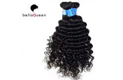China Natural Black 1b# Deep Wave Double Drawn Hair Extensions With Full Cuticles supplier