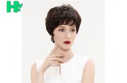 China Full 1 Piece Black Synthetic Wig Half Hand Tied Half Machine Made supplier