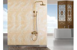 China ROVATE Round Rainfall Shower System Dual Handle With Metered Faucets supplier