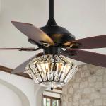 65W 120V Living Room Decorative Ceiling Fans / Sparkly Ceiling Fan Super Brightness for sale
