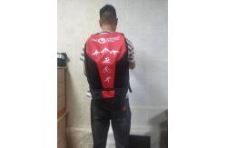 China Detachable Bike Helmet Backpack Bag Red With Dry / Wet Separation supplier