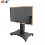 Electric Lifting Floor Rolling TV Stand With Wireless Remote And Wired Switch