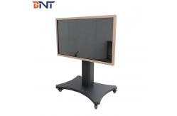 China Electric Lifting Floor Rolling TV Stand With Wireless Remote And Wired Switch supplier