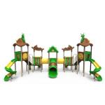 ODM Outdoor Playground Equipment Plastic Playhouse With Slides