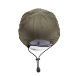 Drawstring Adjustable Flat Brim Shading Camper Cap 62CM Embroidery Pattern