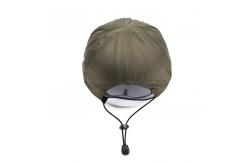 China Drawstring Adjustable Flat Brim Shading Camper Cap 62CM Embroidery Pattern supplier