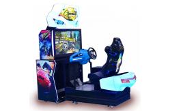 China Coin Operated Connecting Dynamic Arcade Car Racing Machine With Wonderful Music supplier