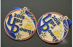 China Potter Running Metal Award Medals With Smooth Or Sandblasted Back Customized Shape supplier