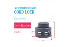 China Cord Stopper Cord Lock Double Hole supplier