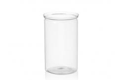 China Custom Clear Plastic Cylinder , Transparent PET Easy Open Tube Food Cans supplier