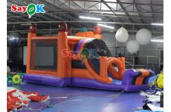 China Pumpkin Halloween Inflatable Bounce Castle With Slide Inflatable Combos For Party supplier