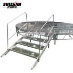 Portable Outdoor Glass Floor Aluminum Stage Platforms 950kg Loading Capacity for sale