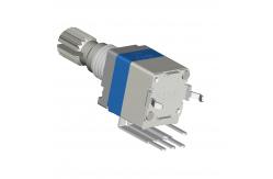 China Metal Shaft Sealed Rotary Potentiometer With Switch Single Unit RV9312NS supplier