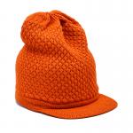 Wool Merino Winter Beanie Hats With Visor Custom