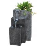 Rock Cast Stone Water Fountain with LED Lights Three Tier  with Low Splash Design for Garden/Patio/Balcony for sale