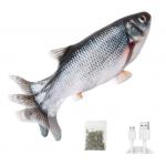 Pet Interesting Plush 10.5x4.7 Inch Electronic Fish Cat Toy for sale