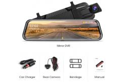 China HD 10 Touch Screen Rear View Mirror Camera Car Electronics Accessories supplier