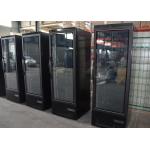 27 Single Glass Swing Door Merchandiser Freezer Black 110V 60HZ for sale
