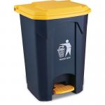 100L Outdoor Large Commercial Plastic Trash Can Household Trash Can with Lid Office Foot-operated Trash Can for sale