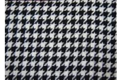 China Black And White Herringbone Fabric , Geometric Pattern Jacquard Fabric supplier