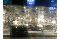 China 12mm Bar Polycarbonate Clear Roller Shutters For Store supplier