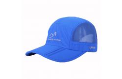 China Custom Foldable 5 Panel Camper Hat Stylish Curved Brim Cap 100% Polyester supplier
