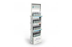China Customized Water Wooden Bottle Display Rack Spring Display Stand For Store supplier