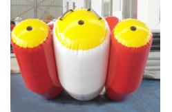 China Durable Red And White Water Seesaw Inflatable Water Games For 4 People supplier